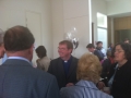 Fr. Brendan surrounded by well-wishers